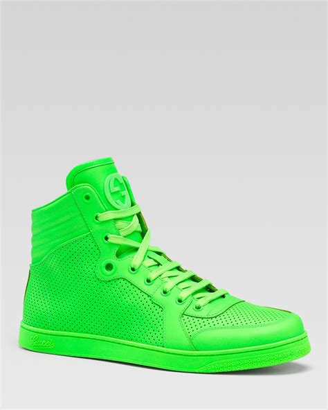 gucci neon sneakers green|Gucci gemstone sneakers.